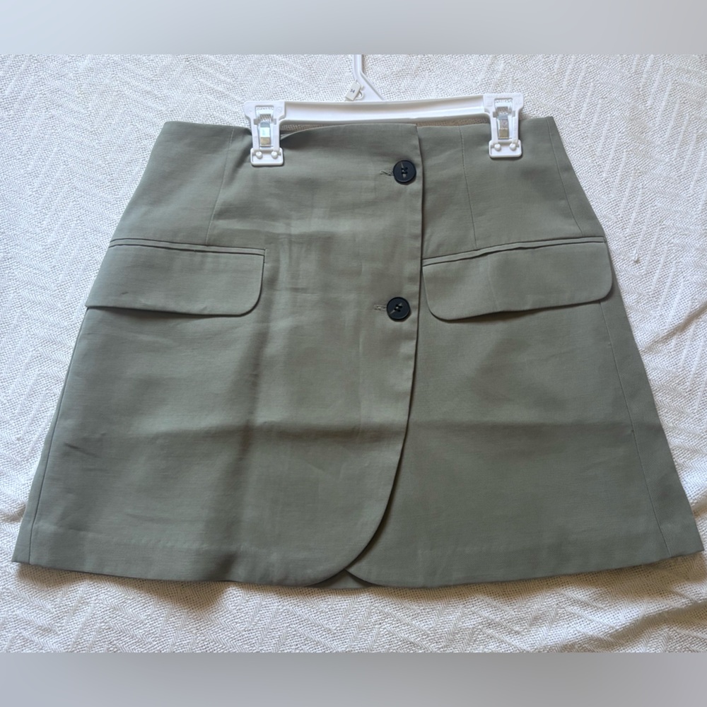 Topshop Sage Green Miniskirt